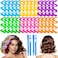 30 Pcs Heatless Hair Curlers Wave Curls Styling Kit with 2 Pcs Styling Hooks, No Heat Hair Curlers Heatless Wave Curlers for Women Girls Long Medium Short Hair (6 Colors, 25 cm/9.84 inch)