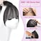 Hair Toppers for Women Real Human Hair Clip in Bangs 360&deg; 3D Cover Wipsy Clip on Bangs for Daily Wear Hair Topper with Fake Bangs Hair Clip Human Hair Pieces for Thinning Hair Black
