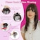 Hair Toppers for Women Real Human Hair Clip in Bangs 360&deg; 3D Cover Wipsy Clip on Bangs for Daily Wear Hair Topper with Fake Bangs Hair Clip Human Hair Pieces for Thinning Hair Black