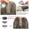 Hair Toppers for Women Gray Hair Toppers for Women 100% Remy Human Hair Grey Hair Toppers for Women with Thinning Hair Short Hair Pieces for Women Real Hair Toppers Grey