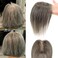 Hair Toppers for Women Gray Hair Toppers for Women 100% Remy Human Hair Grey Hair Toppers for Women with Thinning Hair Short Hair Pieces for Women Real Hair Toppers Grey