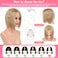Blonde Women Human Hair Toppers Short Remy Human Hair Toppers Human Hair Toppers for Thin Hair Remy Hair Topper 10inch Hair Pieces for Women Hair Toppers for Women