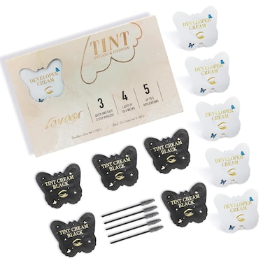 Lash Color Kit Black Eyelash Color for Lashes and Brows, Instant Result with Natural Effects Lasts 4 Weeks Easy to Use for Salon &amp; Home