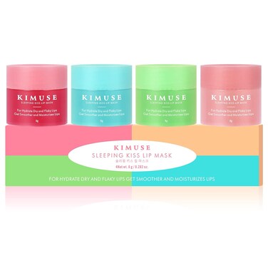 KIMUSE Lip Mask Set, Lip Sleeping Mask Overnight Treatment Lip Care Products, Moisturize, Nourish for Cracked Dry Lips, Intense Hydration with Shea Butter