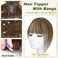 NAYOO Bangs Hair Clip 100% Real Human Hair Toppers 360&deg;3D Cover Clip in Bangs Hair pieces Wispy Bangs for Women Hair Extensions Clip on French Bangs for Daily Wear（Brown）