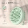 Sndyi Silicone Scalp Massager Shampoo Brush, Hair Scrubber with Soft Silicone Bristles, Scalp Scrubber/Exfoliator for Dandruff Removal, Wet Dry Scalp Brush for Hair Growth &amp; Scalp Care, Mint Green