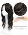 Hair Toppers for Women 20inch Wavy Hair Toppers for Women Toppers Hair Pieces for Women with Thinning Hair Ombre Highlight Synthetic Wig Clip In Hair Topper Wiglets with Fringe Bang Add Hair Volume