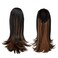 Short Drawstring Ponytail Hair Extension for Black Women 14 Inch Straight Ponytail with End Curls Synthetic Fake Hairpieces Black/Light Auburn
