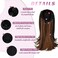 Short Drawstring Ponytail Hair Extension for Black Women 14 Inch Straight Ponytail with End Curls Synthetic Fake Hairpieces Black/Light Auburn