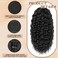 HYJ Drawstring Ponytail 18inch Curly Ponytail Extensions Drawstring Ponytail For Black Women Natural Black Ponytail Extensions For Women Synthetic Hairpiece for Daily Party(Black)