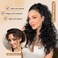 HYJ Drawstring Ponytail 18inch Curly Ponytail Extensions Drawstring Ponytail For Black Women Natural Black Ponytail Extensions For Women Synthetic Hairpiece for Daily Party(Black)