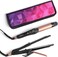 AmoVee Travel Curling Iron, Hair Straightener and Curler in One, Flat Iron Curling Iron in One, Dual Voltage Europe Travel Essentials for Women(Black)