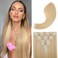 REECHO Hair Extensions, 11PCS Clip in Hair Extensions 24" Long Straight hair extensions HE005 Natural Soft Synthetic Hairpieces for Women &ndash; Golden Blonde with Highlights