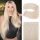REECHO Hair Extensions, 11PCS Clip in Hair Extensions 24" Long Straight hair extensions HE005 Natural Soft Synthetic Hairpieces for Women &ndash; Light Blonde