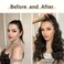 NOSTALGIA Curly Drawstring Ponytail Extension Dark Brown Long Curly Wavy Pony Tails 26 Inch Synthetic Ponytail Hairpiece for Women Daily Use