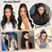 NOSTALGIA Curly Drawstring Ponytail Extension Dark Brown Long Curly Wavy Pony Tails 26 Inch Synthetic Ponytail Hairpiece for Women Daily Use