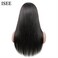 ISEE Wear Go Glueless Wigs Human Hair Pre Plucked Pre Cut Straight Transparent HD Lace Glueless Wig Pre Bleached Tiny Knots Human Hair Wig for Black Women 180% 24 Inch