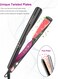 LANDOT Hair Straightener and Curler 2 in 1 - Twist Straightening Curling Iron Combo - Flat Iron Curling Iron in One for Curl Wave Straighten Hair