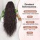 QGZ Dark Brown Ponytail Extension 26 Inch Claw Clip Ponytail Extensions Long Wavy Curly Fluffy Pony Tails Hair Extensions Synthetic Hairpieces for Women