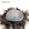 Lordhair Hair System with 100% Human Hair 8x10 inch Hairpiece for Men 0.06mm Super Thin Skin Hair system All V-looped Mens Toupee Medium Dark Brown #4