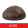 Lordhair Toupee for Men with 100% Human Hair, 0.08mm Natural Skin Hair Pieces Replacement for Men Base Size 8x10 inch Mens Toupee V-looped Hair System Medium Bark Brown Mixed 10% Gray Hair #410