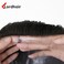 Lordhair Toupee for Men with 100% European human hair 8x10 inch Hairpiece for Men 0.03mm Ultra Thin Skin Hairsystem All V-looped Mens Toupee (Off Black 1B)