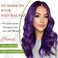 RUNATURE Hair Extensions, 16 Inch Real Human Hair, Purple Micro Loop, 25g, 25s, Fusion, Straight Hair Extensions for Highlight, Volume &amp; Length