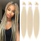 Braiding Hair Pre Stretched for Women Hair Extensions Box Braids Soft Synthetic Knotless Yaki Texture Hot Water Setting Braid Blonde 613 (26inch 3Packs)