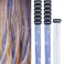 Hair Tinsel Clip in Tinsel Hair Extensions Blue Fairy Glitter Hair Tinsel Kit for Women Heat Resistant 21.5In 12Pcs Festival Hair Accessories for Party, Christmas, New Year, Halloween, Cosplay
