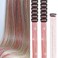Hair Tinsel Clip in Tinsel Hair Extensions Red Fairy Glitter Hair Tinsel Kit for Women Heat Resistant 21.5In 12Pcs Festival Hair Accessories for Party, Christmas, New Year, Halloween, Cosplay