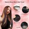 Hair Tinsel Clip in Tinsel Hair Extensions Black Fairy Glitter Hair Tinsel Kit for Women Heat Resistant 21.5In 12Pcs Festival Hair Accessories for Party, Christmas, New Year, Halloween, Cosplay