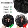CJL HAIR Large Messy Bun Hair Piece Wavy Curly Scrunchies Synthetic Chignon Ponytail Hair Extensions Thick Updo Hairpieces for Women Ice Blonde