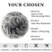 CJL HAIR Large Messy Bun Hair Piece Wavy Curly Scrunchies Synthetic Chignon Ponytail Hair Extensions Thick Updo Hairpieces for Women Salt and Pepper