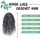 LIYATE Goddess Locs Crochet Hair 10 Inch 6 Packs Faux Locs Crochet Hair for Kids Pre Looped Soft River Locs Crochet Braids with Curly Ends Bohemian Locs Synthetic Hair Extensions(T1B/Gray)