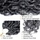 LIYATE Goddess Locs Crochet Hair 10 Inch 6 Packs Faux Locs Crochet Hair for Kids Pre Looped Soft River Locs Crochet Braids with Curly Ends Bohemian Locs Synthetic Hair Extensions(T1B/Gray)
