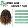 LIYATE Goddess Locs Crochet Hair 10 Inch 6 Packs Faux Locs Crochet Hair for Kids Pre Looped Soft River Locs Crochet Braids with Curly Hair Bohemian Hippie Locs Synthetic Hair Extensions(T1B/27)