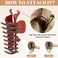 SARLA 2PCS Messy Bun Hair Pieces Detachable Claw Clip Wavy Curly Synthetic Hairpieces Fake Scrunchies Updo Ponytail Extension for Women Dark Brown