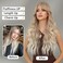 PARK YUN Blonde Wig Long Curly Wig with Bangs 28 Inch Synthetic Heat Resistant Wig Natural Looking Wigs for Women Daily Party Used.