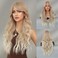 PARK YUN Blonde Wig Long Curly Wig with Bangs 28 Inch Synthetic Heat Resistant Wig Natural Looking Wigs for Women Daily Party Used.