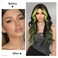 Black Wig Green Highlight Long Wavy Wig with Curtain Bang 26 Inch Ombre Black Green Wig Synthetic Heat Resistant for Women Daily Party used.