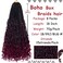 Beverlee 18 Inch Boho Box Braids 8 Packs Goddess Box Braids Crochet Hair Bohemian Hippie Braids Braiding Hair Box Braids with Curly Ends Messy Pre-looped Synthetic Crochet Hair for Women 128 Strands