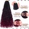 Beverlee 18 Inch Boho Box Braids 8 Packs Goddess Box Braids Crochet Hair Bohemian Hippie Braids Braiding Hair Box Braids with Curly Ends Messy Pre-looped Synthetic Crochet Hair for Women 128 Strands