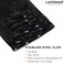 Lacer 12inch Clip in Hair Extensions Thick Yaki Straight Clip ins, Natural Black Real Virgin Human Hair Extensions for African American Relaxed Hair 7 Pieces 120 Gram Per Set