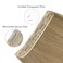 REECHO Invisible Wire Hair Extensions with Transparent Headband Adjustable Size Removable Secure Clips in Straight Secret Hairpiece for Women (14 Inch (Pack of 1), Medium Blonde with Pale Highlights)