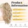 LONAI Ponytail Extension, 18" Wavy Claw Clip Ponytail Extensions Shoulder Length Curly Wavy Claw Clip in Ponytail Hair Extensions Synthetic Fake Pony tails Hairpieces-Golden Blonde White Blonde