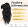 LONAI Black Ponytail Extension, 18" Wavy Claw Clip Ponytail Extensions ZJ001 Shoulder Length Curly Wavy Claw Clip in Ponytail Hair Extensions Synthetic Fake Pony tails Hairpieces-Black