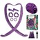 Hairband - Overnight No Heat Curling Headband with Soft Velvet Material, Flat Top Design for Women Girl Long Hair, 10 PCS Set Includes Hair Bonnet, Hair Ties, Hair Clips, Storage Bag - Purple