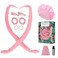 Hair Curlers to Sleep In, No Heat Curling Headband, Soft Overnight Curls Headband with Satin Bonnet, Non Heat Hair Curler Rollers Wrap Set for Women Girl Long Hair, 10 PCS with Gift Box -Pink