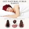 No Heat Overnight Hair Curlers - 70" Soft Ribbon Curl Wrap with 9 Curling Rods, Headband for Long Hair Rollers - Burgundy