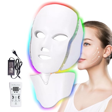 Led Face Mask Light Therapy, 7 Colors LED Light Therapy Mask for Facial Skin Care, Colorful LED Beauty Mask, Led Mask Therapy Facial